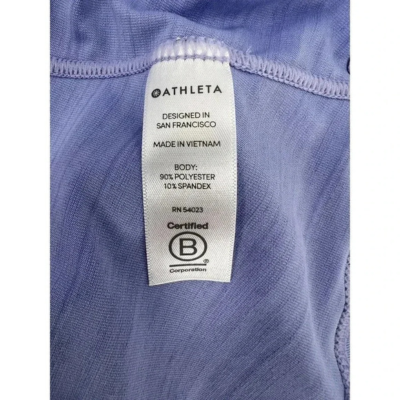 Athleta Speedlight Long Sleeve Seamless Purple 1/4 Zip Shirt Large Excellent UC - Picture 8 of 8